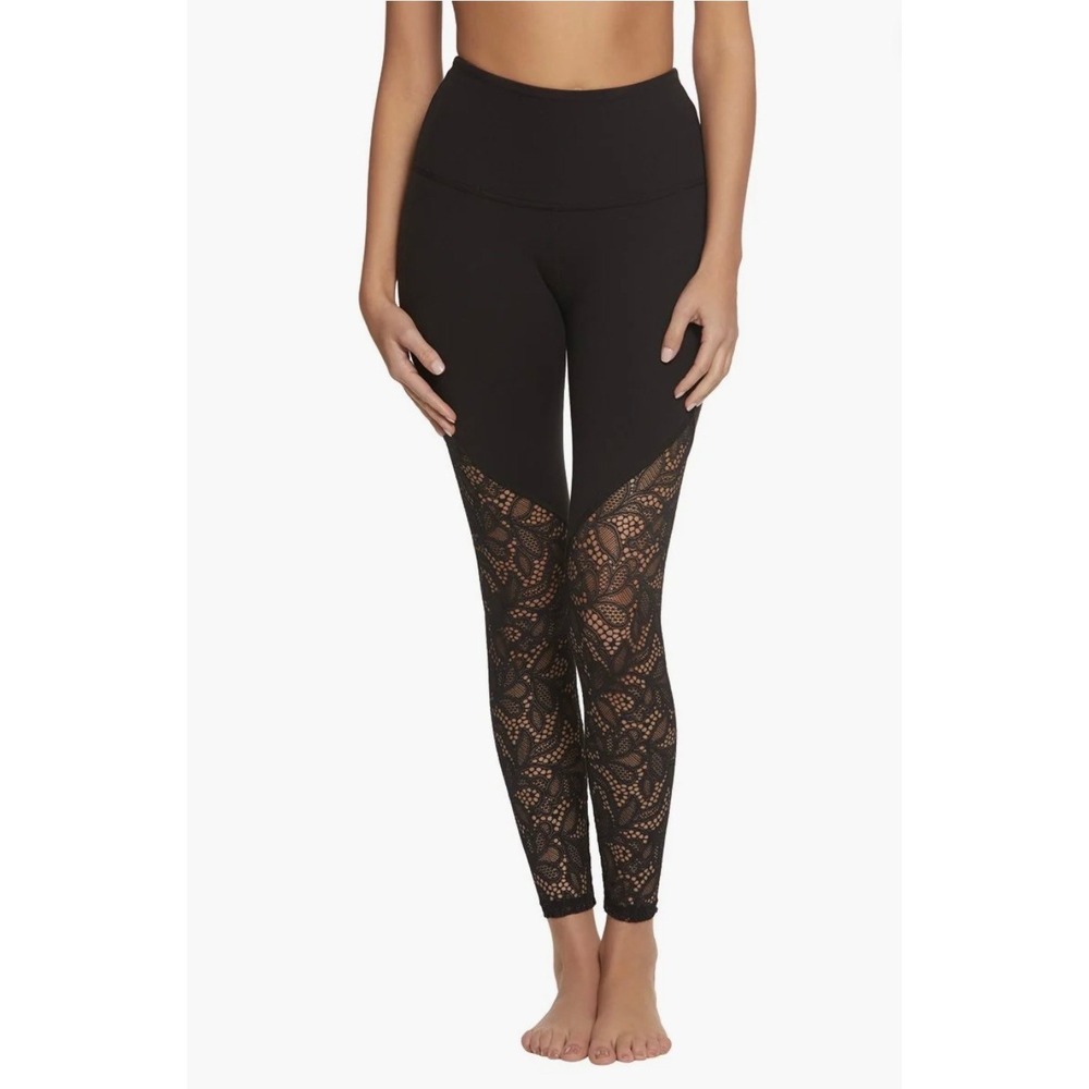Beyond Yoga High Cut Lace High Waisted Leggings Black XS Balletcore Whimsigoth